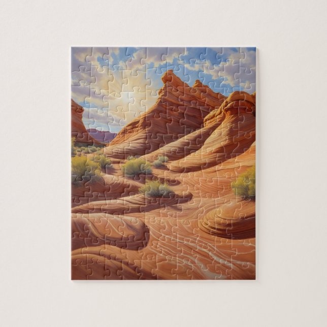 Arizonas våg i Coyote Buttes Pussel (Vertikal)