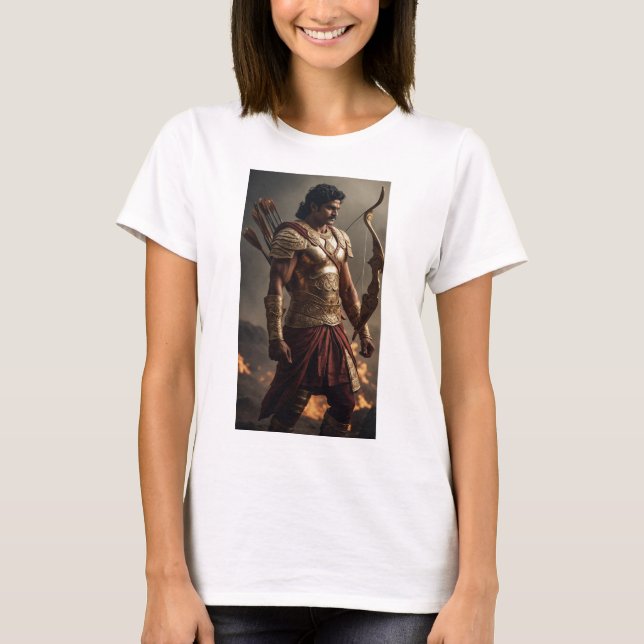 Arjuna: Archer of Mahabharata - Indian Mythology T Shirt (Framsida)
