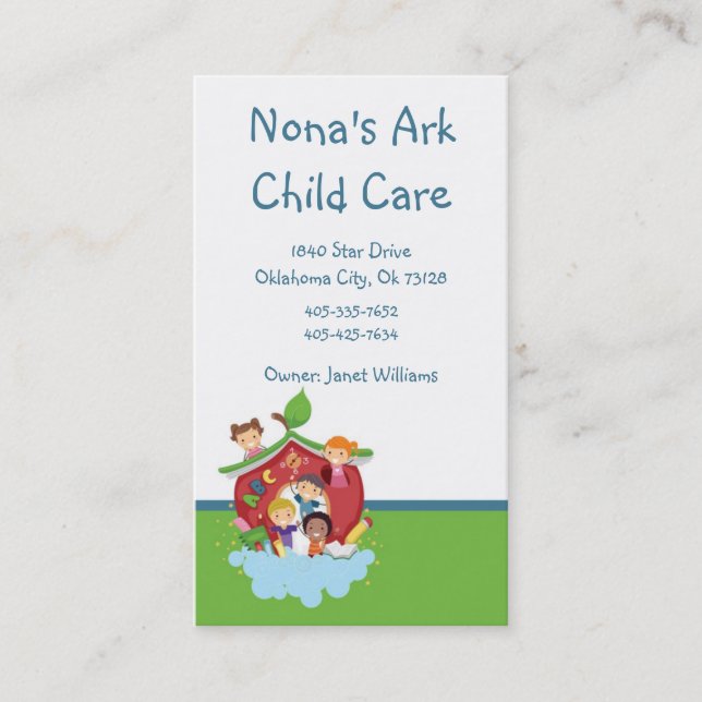 Ark Child Care Affärskort Visitkort (Framsida)