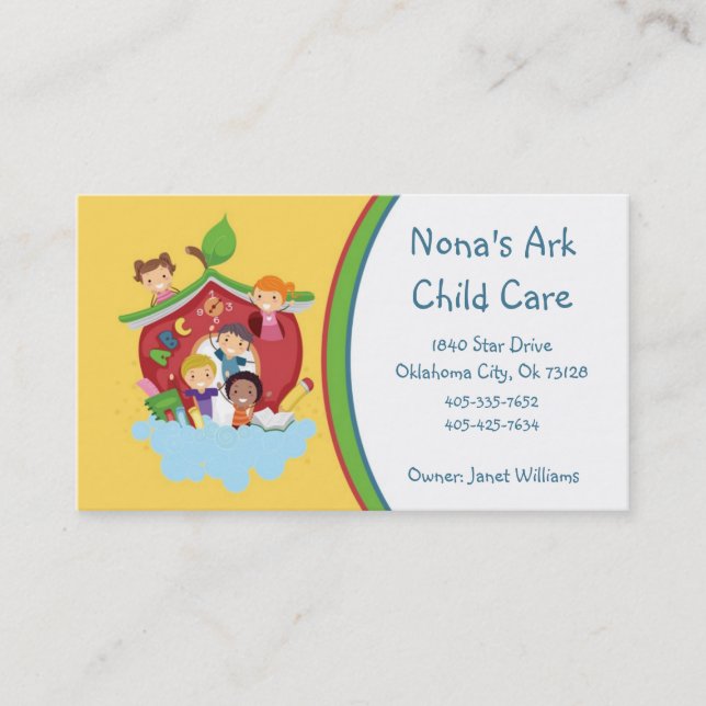 Ark Child Care Affärskort Visitkort (Framsida)