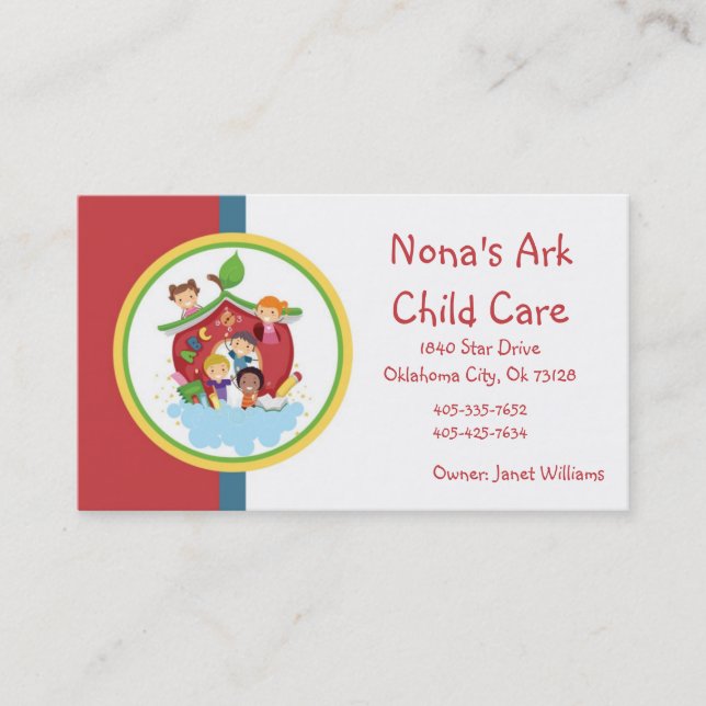 Ark Child Care Affärskort Visitkort (Framsida)