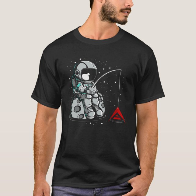 Ark Fiske Krypto Bullrun Token Rik Millionär T Shirt (Framsida)