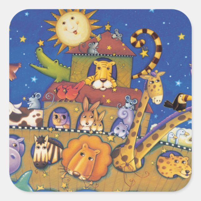 Ark Fyrkantigt Klistermärke (Framsida)