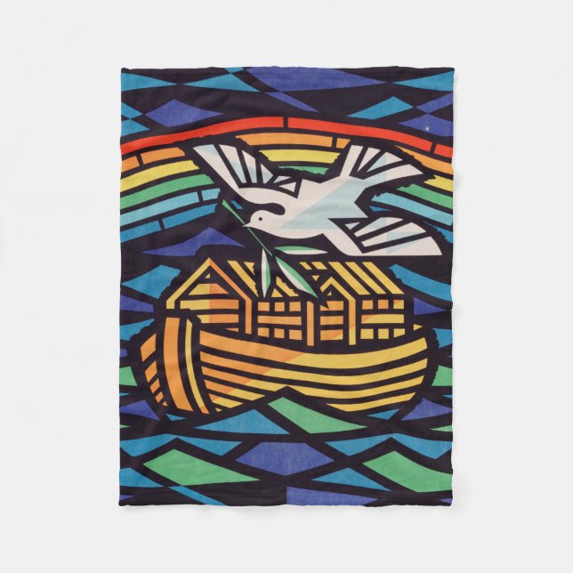 Ark i Noah med Heliga Spirit Fleecefilt (Framsidan)
