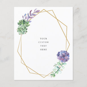 Ark med lila suckulenter