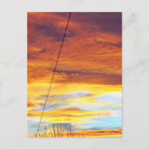 Ark Orange himmel vid solnedgång Vykort