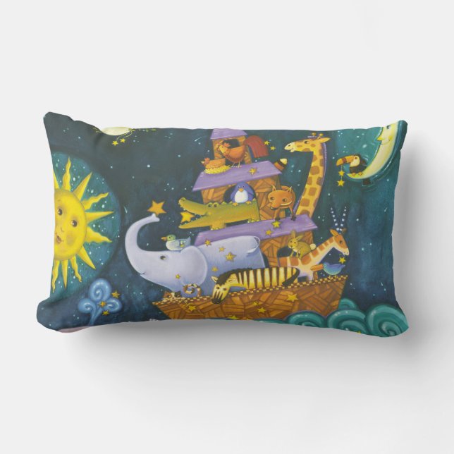 Ark på natten lumbarkudde (Framsida)