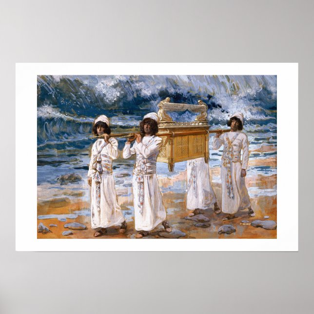 Ark passerar Jordanien av James Tissot Poster (Framsidan)