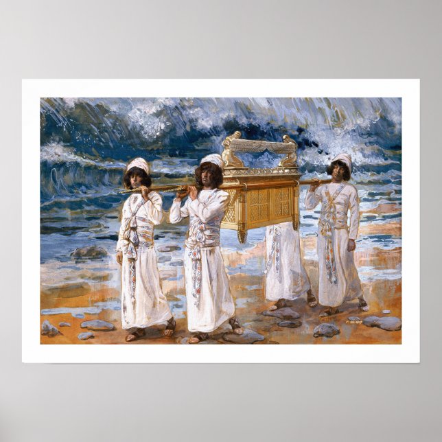 Ark passerar Jordanien av James Tissot Poster (Framsidan)