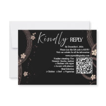 Ark Serenity Svart Premium RSVP-kort