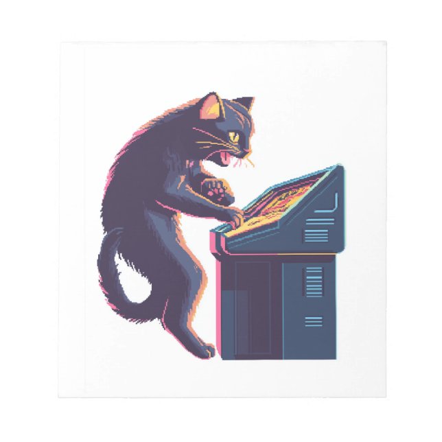 Arkadmöss � Nostalgisk Spelkatt Anteckningsblock (Framsida)