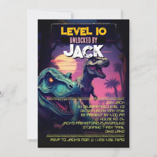 Arkadspelet T Rex Pojkarnas Födelsedagsfest Inbjud Inbjudningar