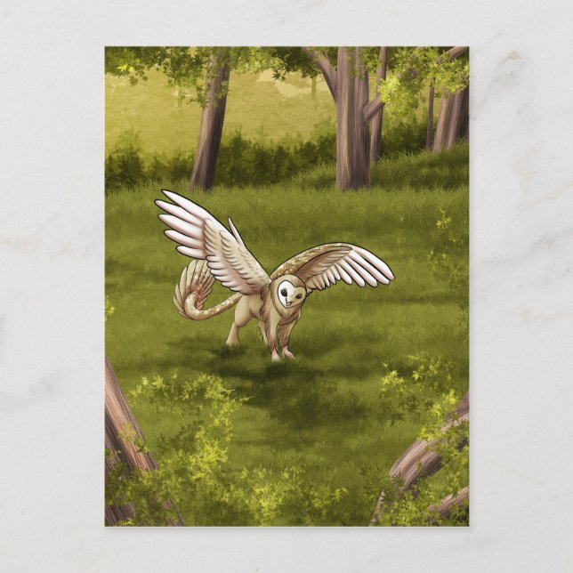 Arkaen - Barn Uggla Griffin Vykort (Framsida)