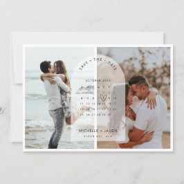 Arkalkylerbjudande för foton Spara datumet-inbjuda Inbjudningar