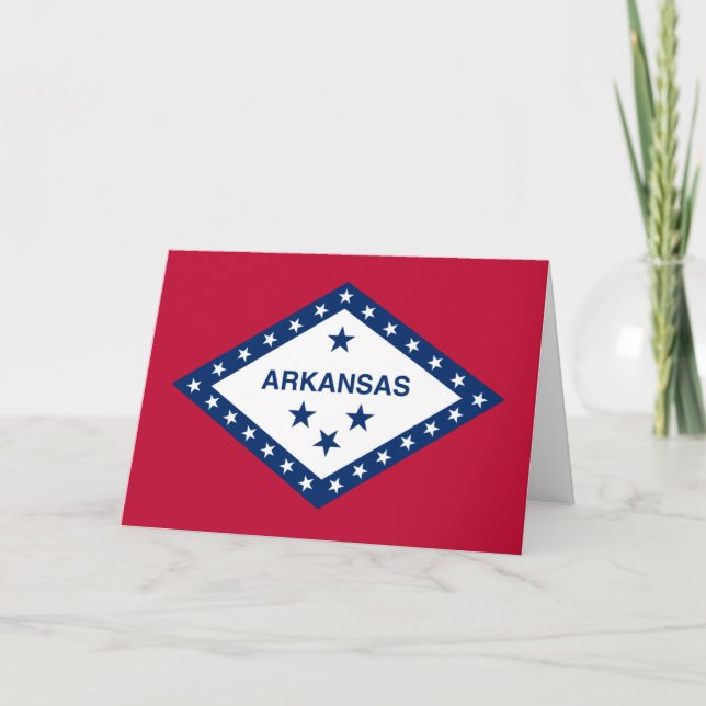 Arkansan flagg, Flagga Arkansas Kort (Framsida)