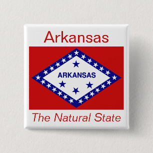 Arkansan Flagga Button Knapp