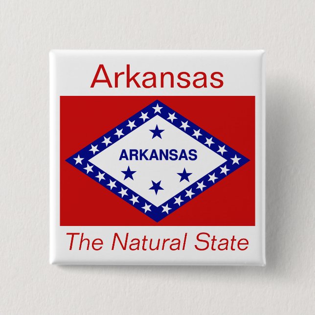 Arkansan Flagga Button Knapp (Framsida)
