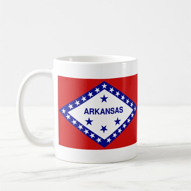 Arkansan Flagga + Karta Mugg (Vänster)