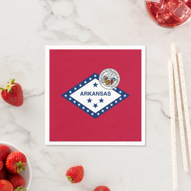Arkansan Flagga & Sigill, Flagga av Arkansas Pappersservett (Insitu)
