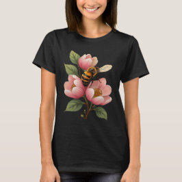 Arkansan State Honey Bee And Apple Blossom Vector  T Shirt