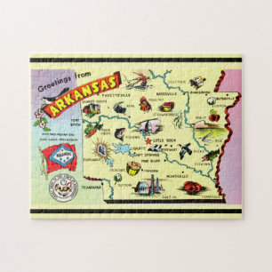 Arkansas 11x14 karta pussel