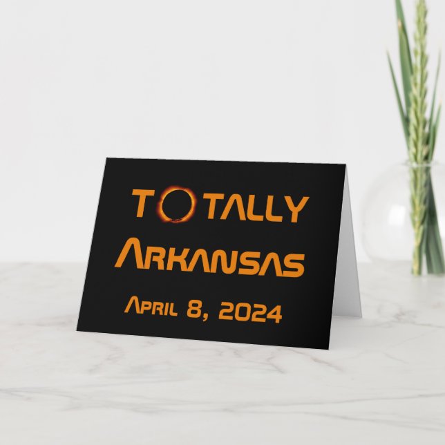 Arkansas 2024 Total Solar Eclipse Kort (Framsida)