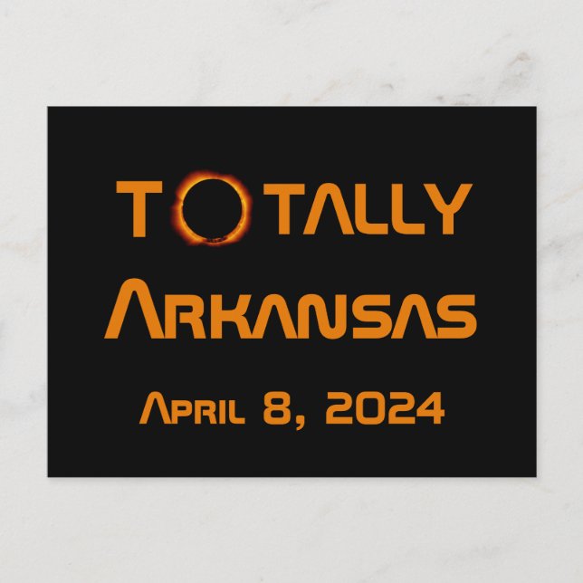 Arkansas 2024 Total Solar Eclipse Vykort (Framsida)