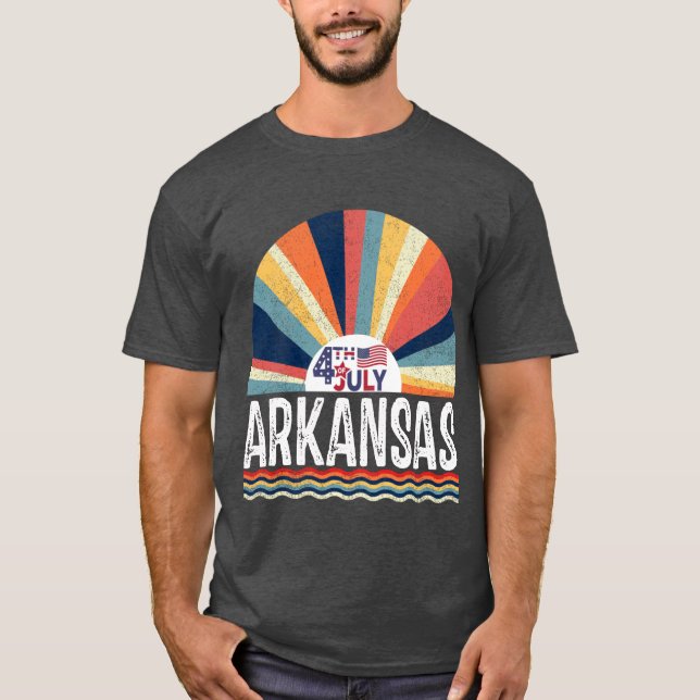 Arkansas 4th of july t shirt (Framsida)