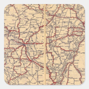 Arkansas 5 fyrkantigt klistermärke