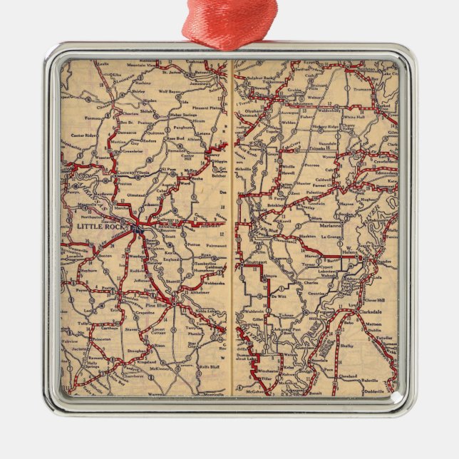 Arkansas 5 julgransprydnad metall (Framsidan)