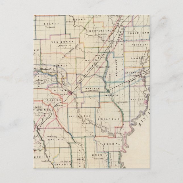 Arkansas 5 vykort (Framsida)