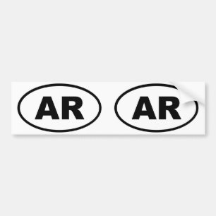 Arkansas AR oval Bildekal