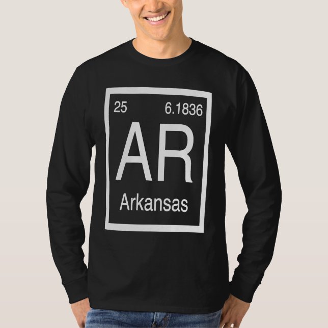 Arkansas AR Periodiska systemet Hemstat Födelseort T Shirt (Framsida)