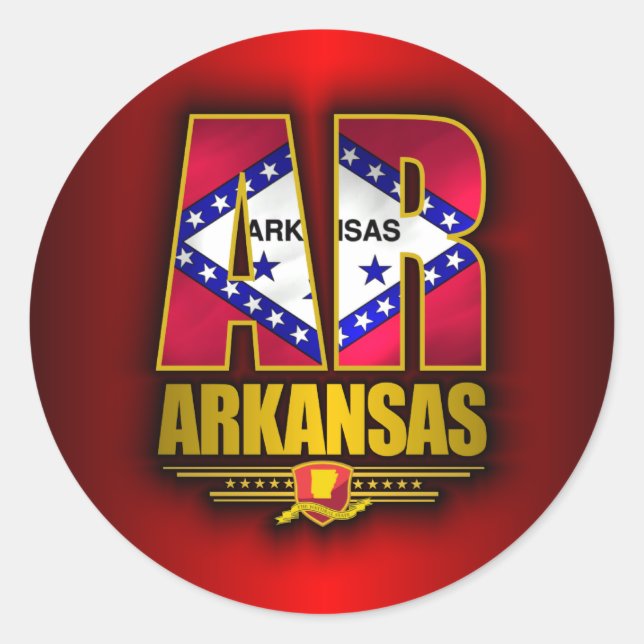Arkansas (AR) Runt Klistermärke (Framsida)