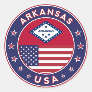 Arkansas, Arkansas-dekalen, USA stater Runt Klistermärke