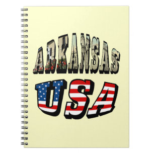 Arkansas Bild och USA flagga Anteckningsbok