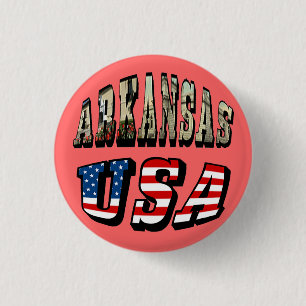 Arkansas Bild och USA flagga Knapp