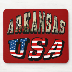 Arkansas Bild och USA flagga Musmatta