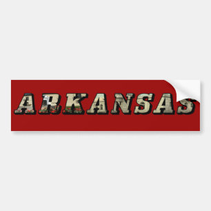 Arkansas Bild Text Bumper Sticker Bildekal
