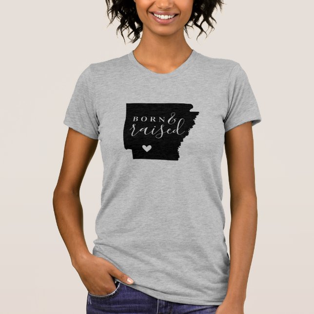 Arkansas Born and Razed State Tee (Framsida)