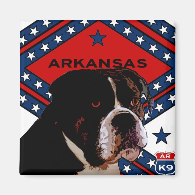 Arkansas Boxer Magnet (Framsidan)