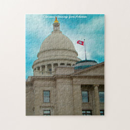Arkansas Capital Building. Julhälsningar Pussel