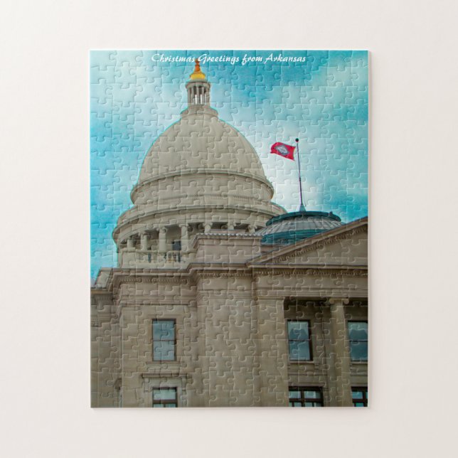 Arkansas Capital Building. Julhälsningar Pussel (Vertikal)