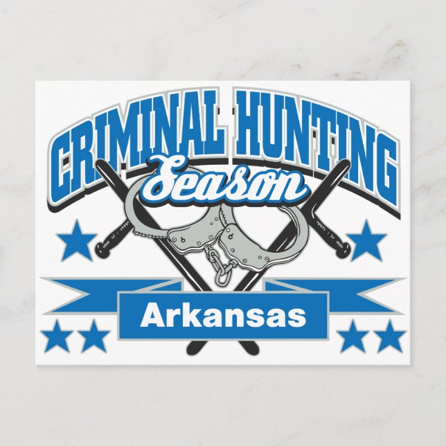 Arkansas Criminal Hunting Season Vykort (Framsida)