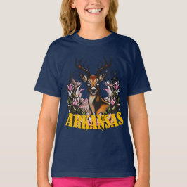 Arkansas Deer With Apple Blossom Bough T Shirt