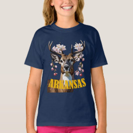 Arkansas Deer With Apple Blossom T Shirt