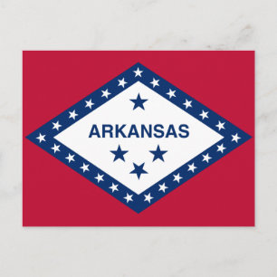 Arkansas delstatsflagga vykort
