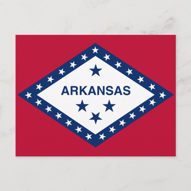 Arkansas delstatsflagga vykort (Framsida)