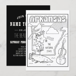 arkansas färglägg collage inbjudningar