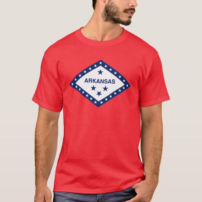 Arkansas flagga, amerikansk statsstämpel T-Shirt (Framsida)